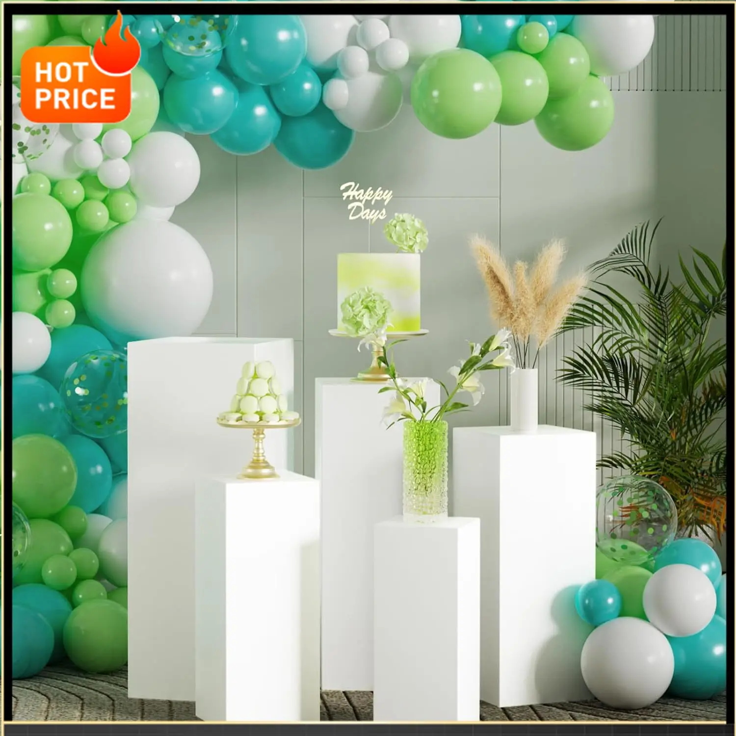 

Бестселлер: Набор из 5 квадратных подставок-пьедесталов для вечеринок, металлические декоративные колонны для свадеб, дней рождения, художественного оформления — 31