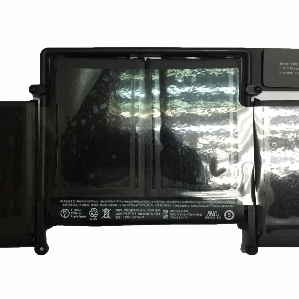 Imagem -03 - Bateria Original do Portátil para Apple Macbook Pro 13 Final de 2013 Meados de 2014 Retina A1502 020814 Ferramentas 11.34v 71.4 wh Novo