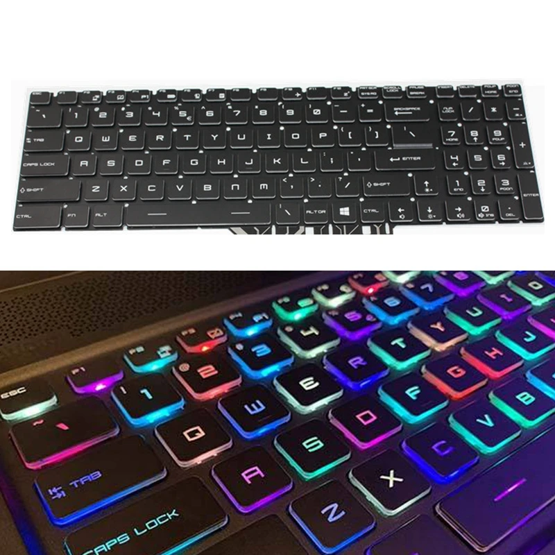 Imagem -04 - Teclado para Notebook Backlight us ru Msi Ms16h5 16h4 16j6 1799 1796 16j9 1792 1791 1795 16h2 16h3 16h6 16p5 Gs60 Gt62 Ge62vr