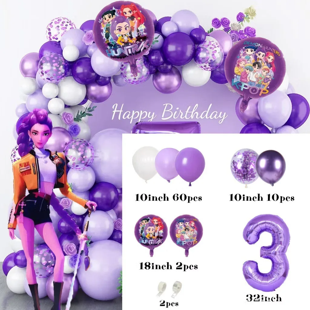 Anime Pop Idol Folien-Latex-Helium-Ballon-Set für Teenager-Mädchen Virtuelle Sängerin K-Pop Musik Geburtstagsparty Heim-Foto-Party-Deko-Zubehör