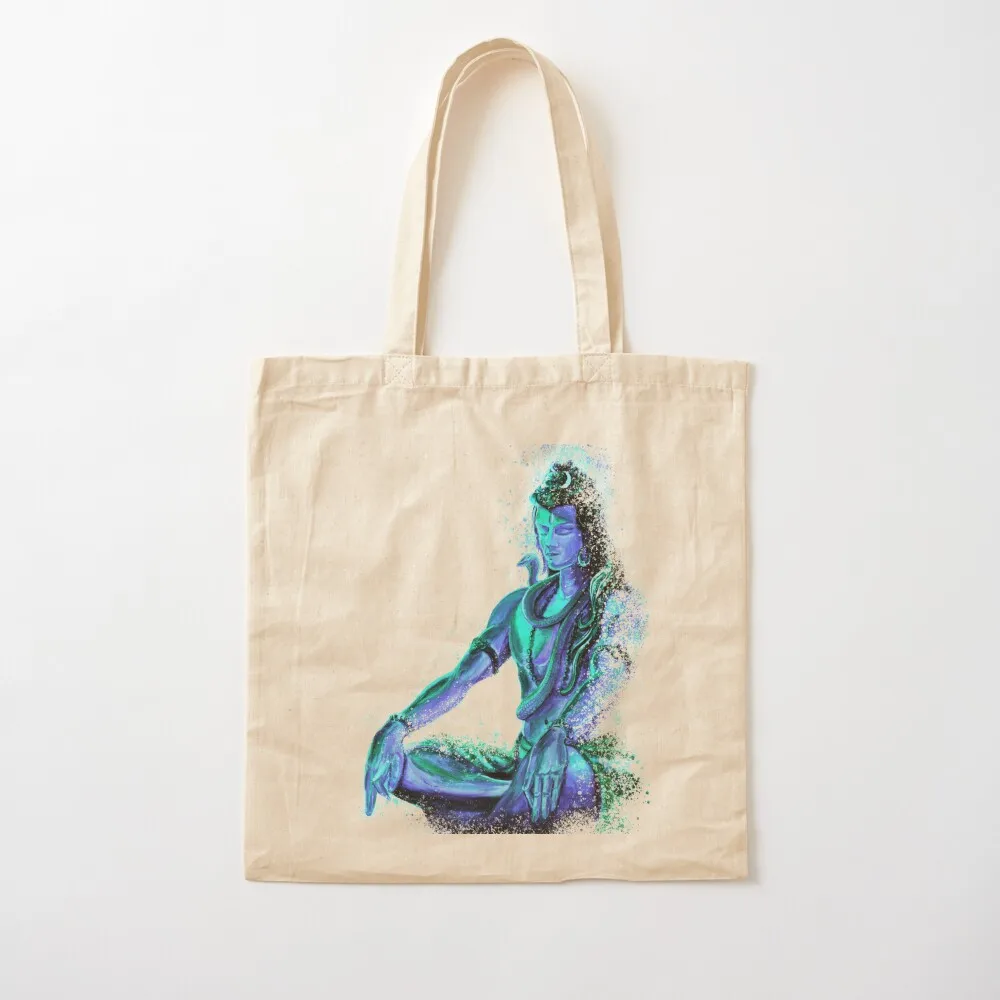 Maha Shiva Eternal Meditation -Vibrant Blue Tote Bag