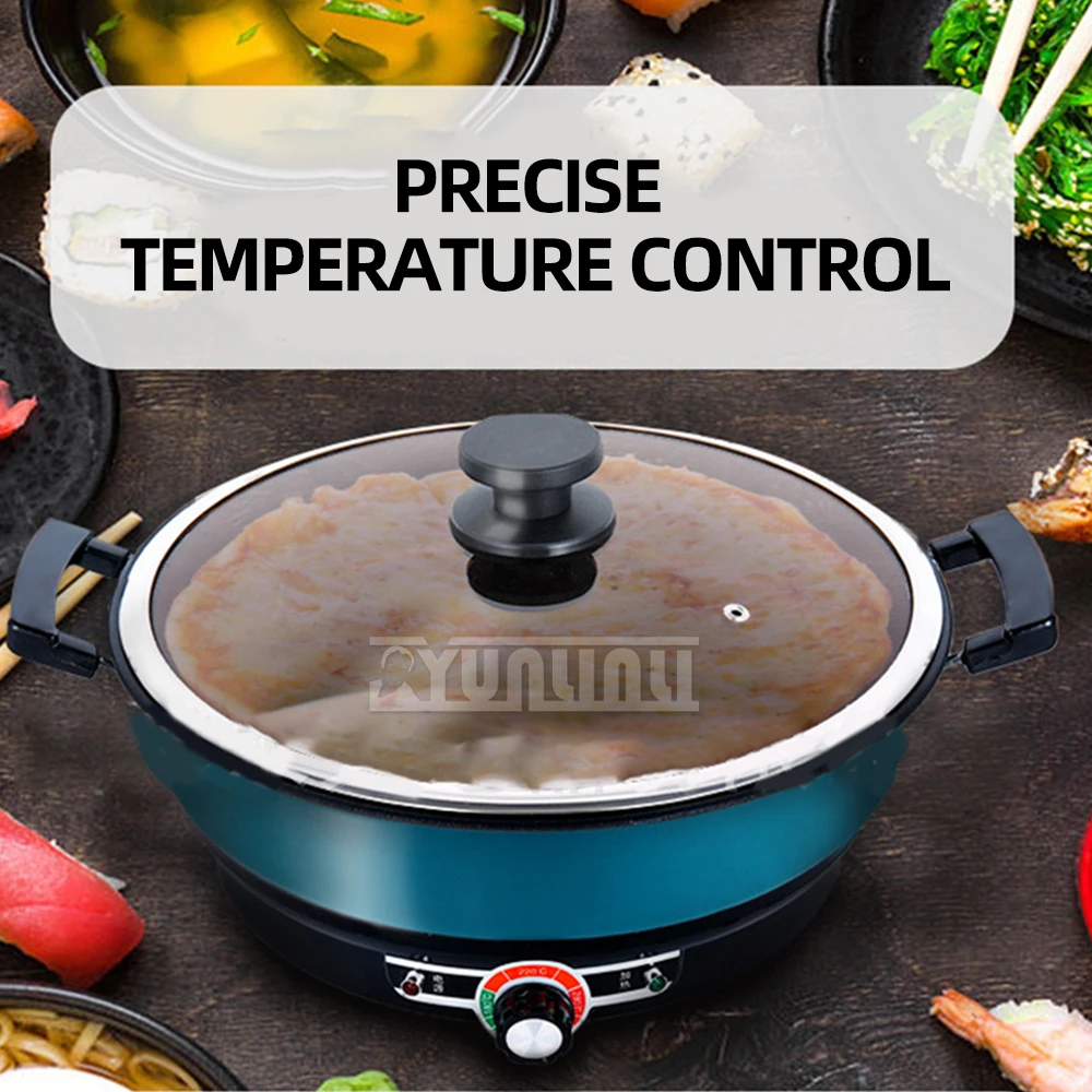 Máquina para freír y hornear antiadherente, olla eléctrica para panqueques, parrilla para cocinar