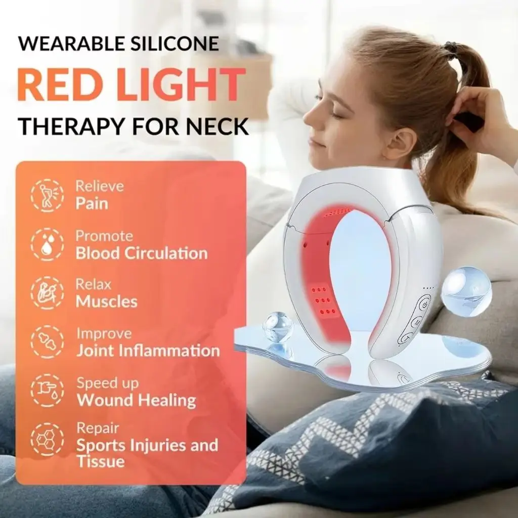 

Neck LED Device for Pain Relief Electric Neck Heating Pad Heated Cervical Vertebra Fatigue Therapy Moxibustion Health Care