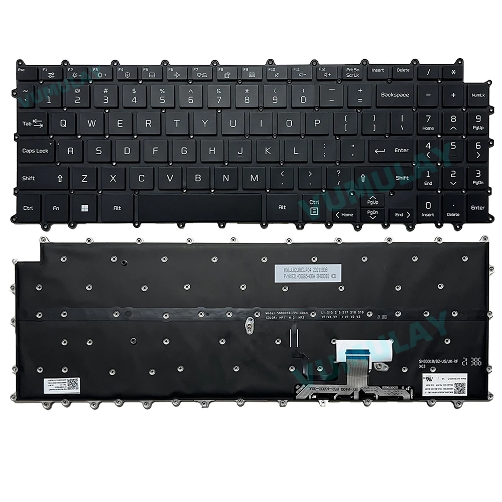 US клавиатура с подсветкой для LG Gram 15Z90P 15Z90P-G 15Z90P-K 15Z90P-N 15Z90P-P  15Z95P 15Z90Q 15Z90Q-P 15Z90Q-G 15Z90Q-H  16Z90P 16ZD90P 16Z90PD 16Z90PC 16Z90Q 16Z90Q-K 16Z90Q-R 16Z90Q-V 16Z90Q-G 16Z90R 16Z90R-A