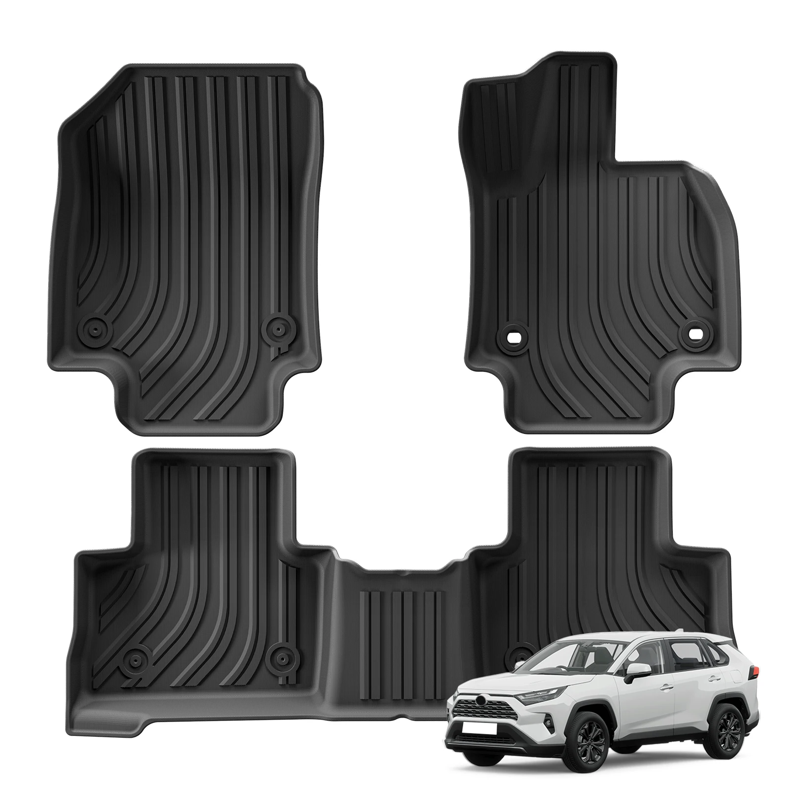 Fußmatten für Toyota RAV4 2019-2024 2025 Rechtslenker, Kofferraummatte, TPE 3D Fußmatte, Zubehör – Detail 10
