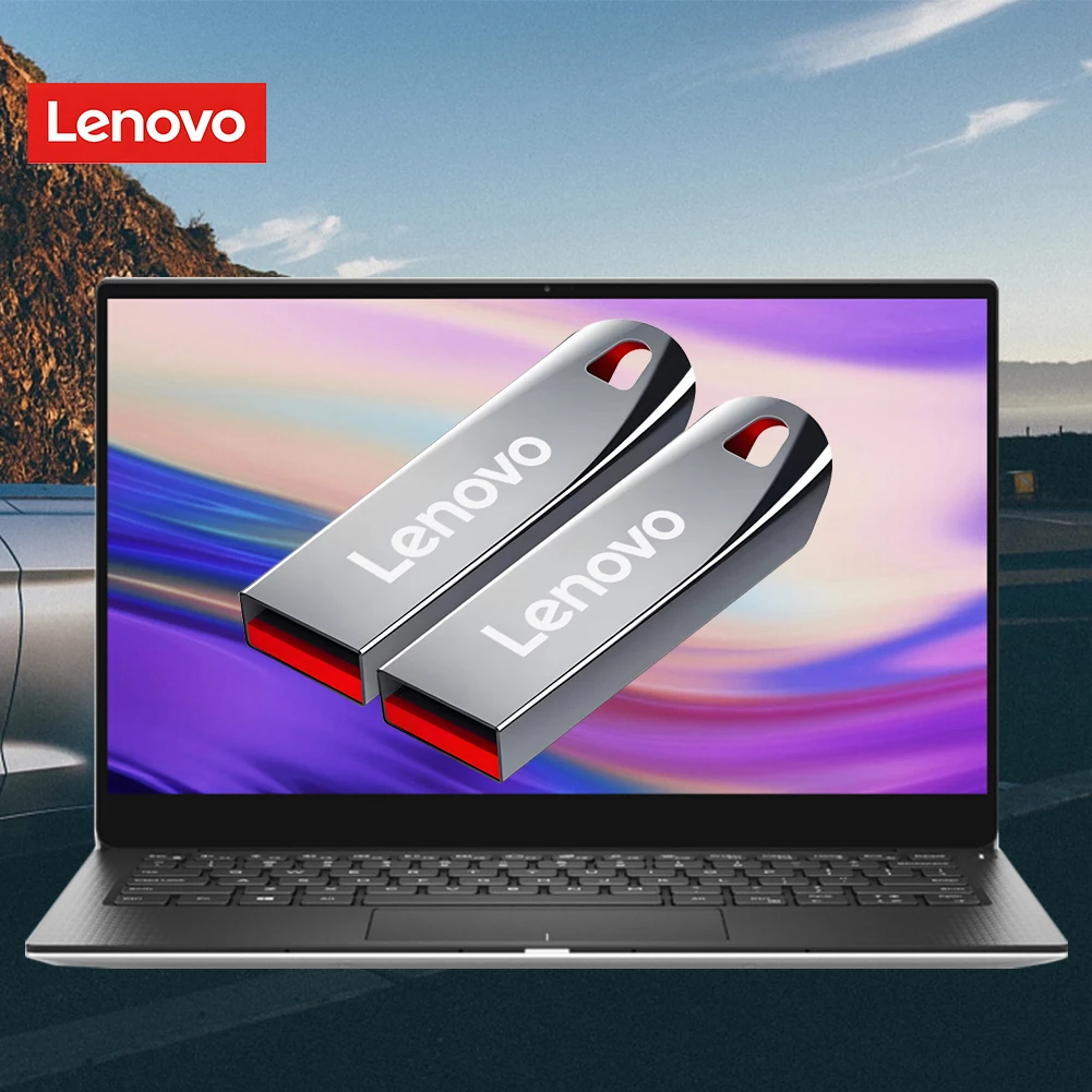 Lenovo Mini Pen Drive 2TB 1TB 512GB Memory Portable Waterproof U Disk High-Speed USB3.0 Data Transmission Metal USB Flash Drive