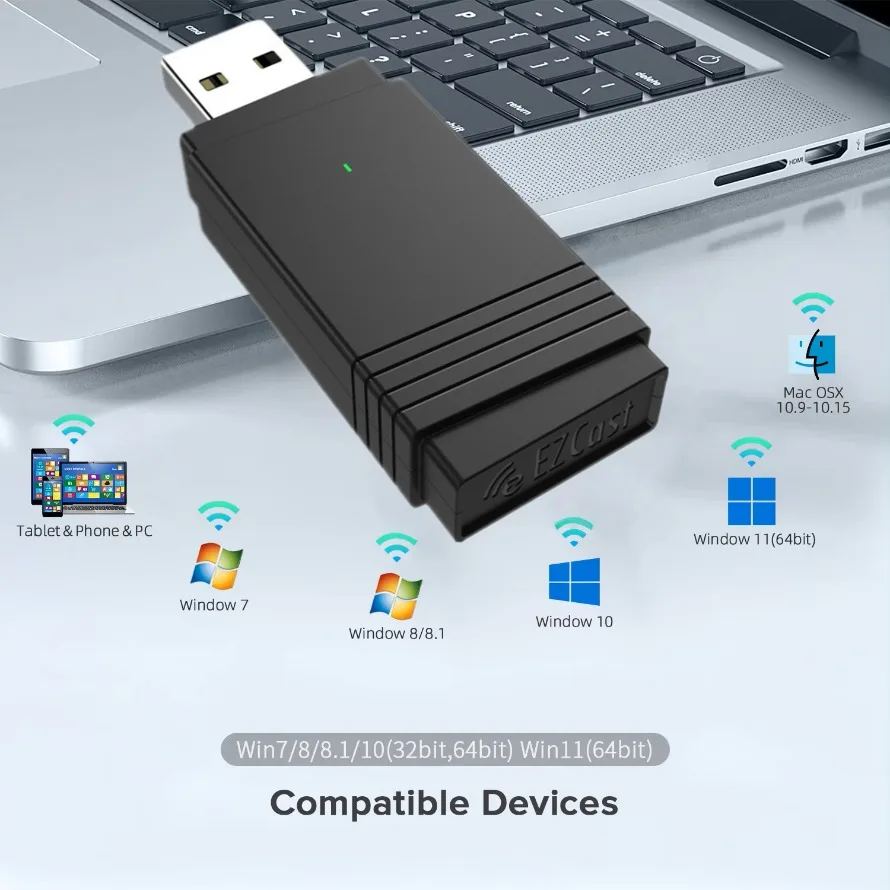 2-в-1 USB WiFi Bluetooth-адаптер 1300 Мбит/с 2,4G/5 ГГц двухдиапазонный Wi-Fi ключ высокоскоростной беспроводной сетевой приемник портативный ПК