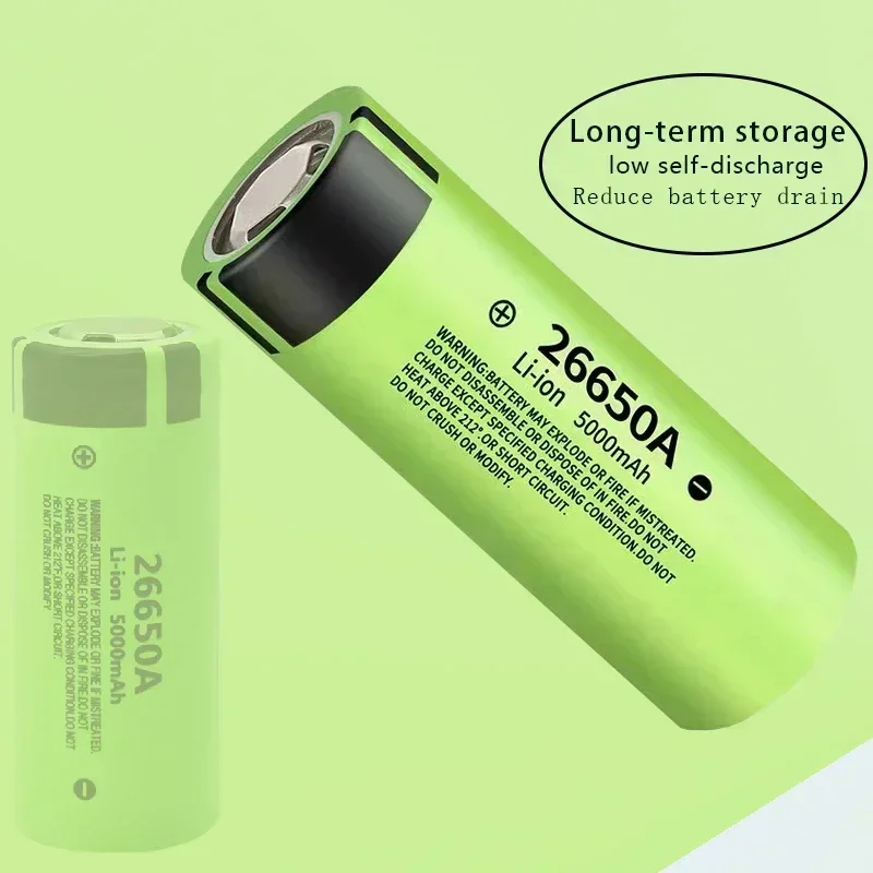 NEW 100% Original 26650 20A Power Rechargeable Lithium Battery 26650A , 3.7V 5000mah Suitable for Flashlight