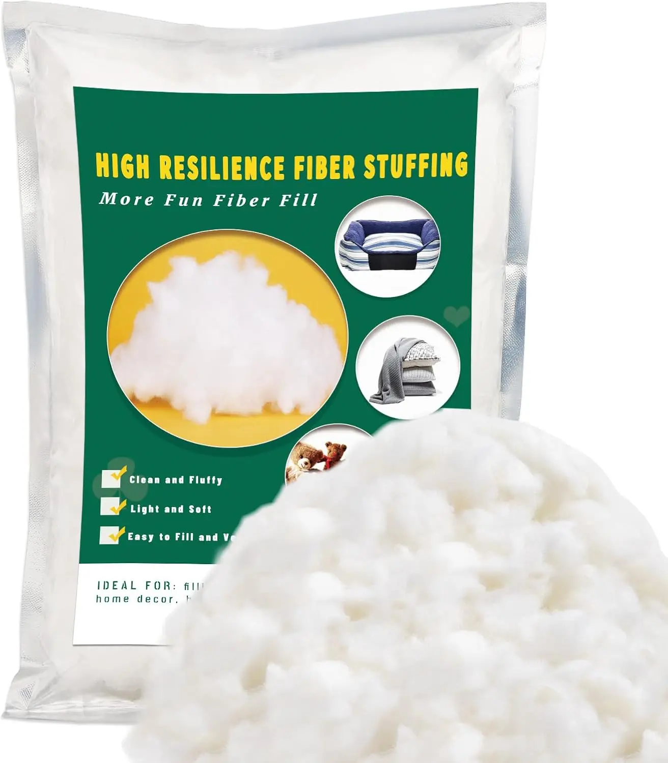 

IMAZY Stuffing Fiber Fill Polyester Fiber Pillow Stuffed for Stuffed Animals Crafts Crochet Premium Fiberfill for Filling