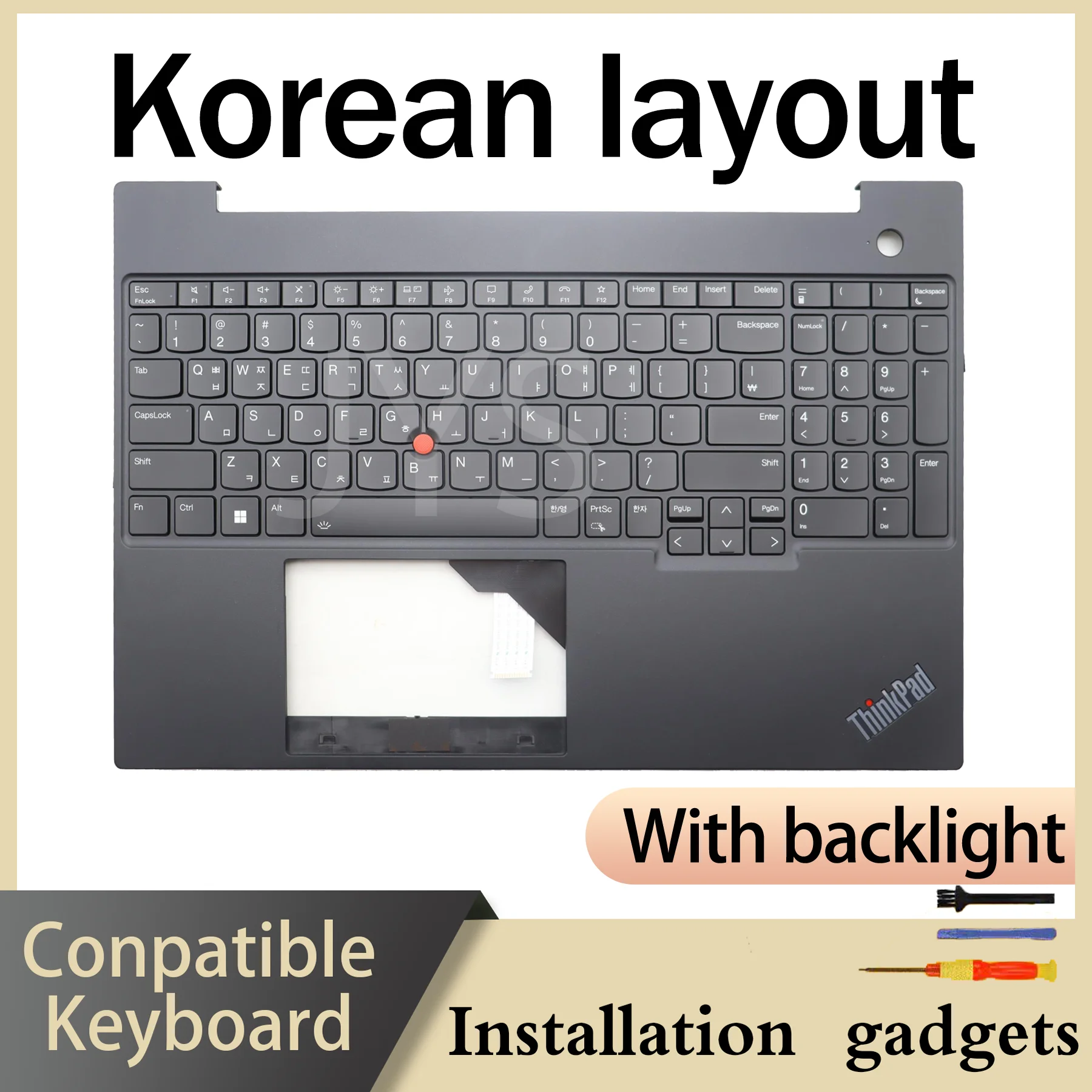 

Suitable for Lenovo ThinkPad E16 G1 C-COVER backlit keyboard KR LA NO NORD PT RU SE SI TH TR UK US layout