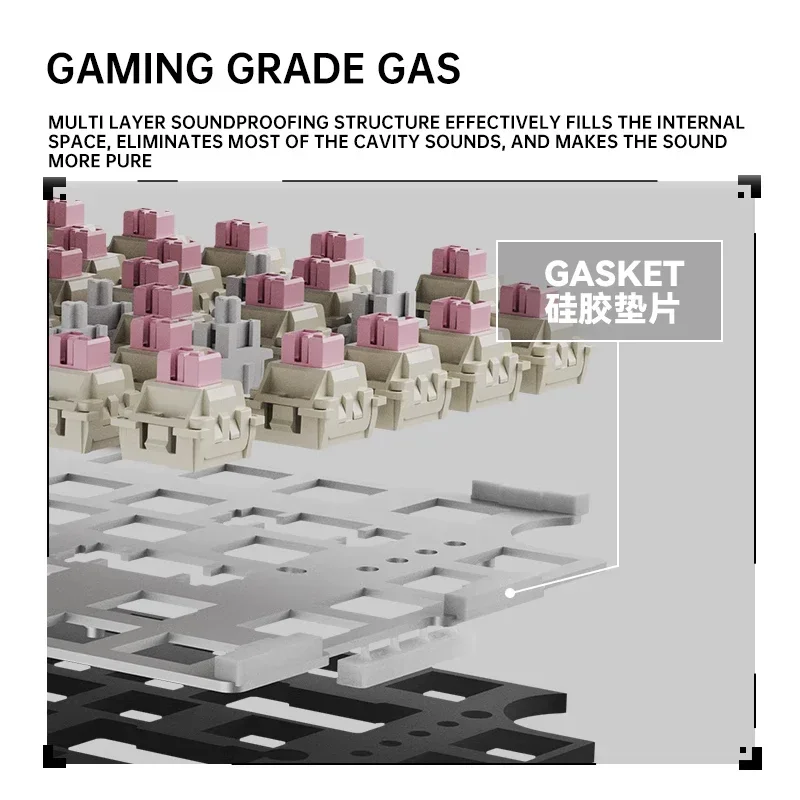 VGN A75 Keyboard Esports Magnetic Axis Customized Gaming PC Mechanical   Wired Gasket Structure Full Key Hot Swappable Keyboard