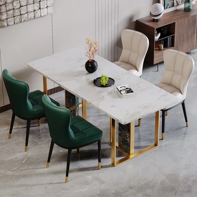 كرسي طعام مريح بأرجل ذهبية مصنوع من الجلد المعدني والمطبخ الإيطالي للتخييم وتناول الطعام كرسي مكتب أثاث غرفة Sillas Comedor