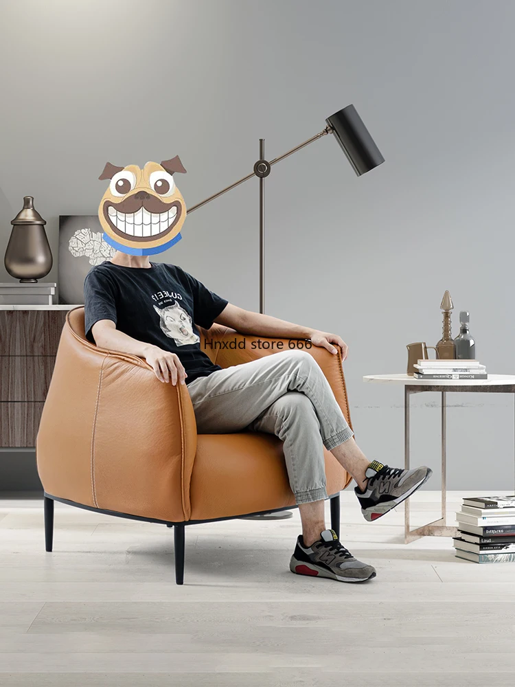 Single sofa chair Lazy sofa Snail chair Nordic light luxury leisure tiger chair image 2