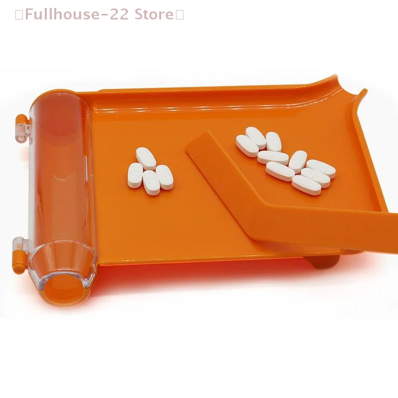 【MAX-22】Pill Counting Tray With Spatula Pharmacy Right Hand Counter Tray Medications Plastic Medicine For Counting Pill