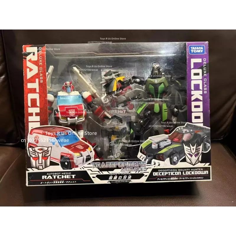 재고 있음 트랜스포머 시리즈 08 애니메이션 구급차 잠금 대결 세트 변형 로봇 장난감 모델 장식품 선물 컬렉션