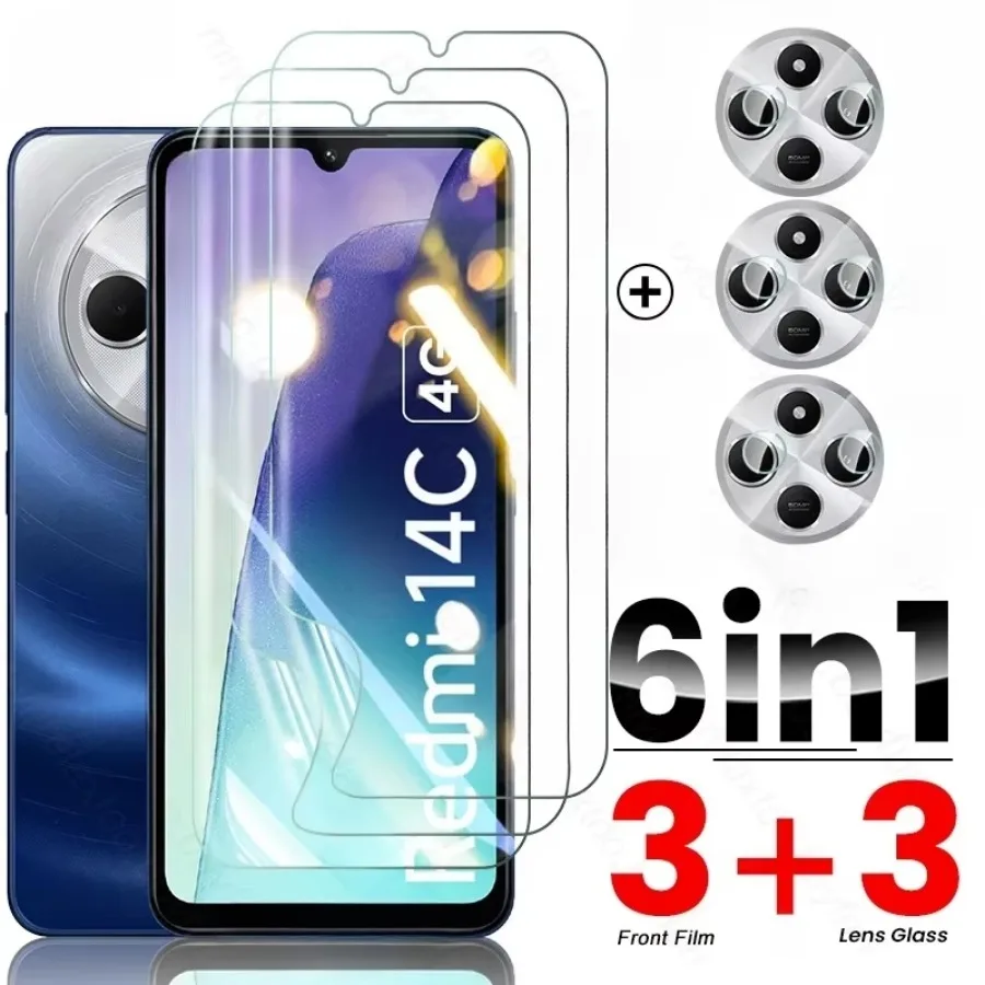 Мягкая гидрогелевая пленка 6IN1 для Xiaomi Redmi 14C 13C 12C 10C 9C Защитная пленка для экрана Redmi 14R 13 12 10A 9A 8A