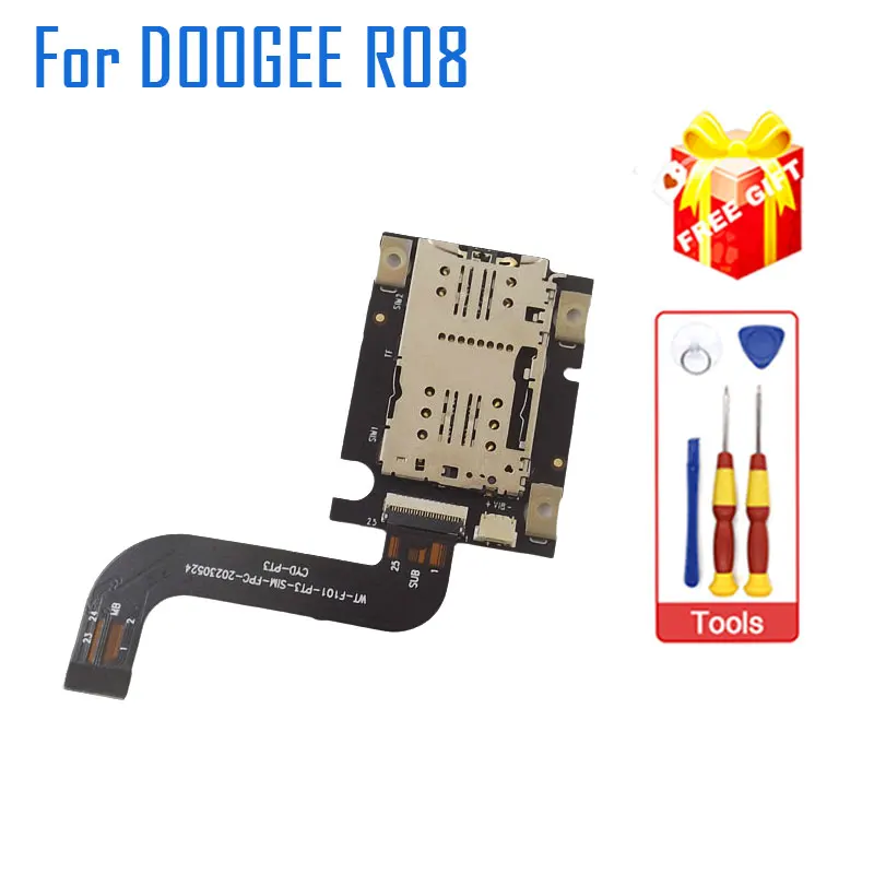 

New Original DOOGEE R08 SIM Card Slot Holder Board With SIM Card Transfer Cable Flex FPC Accessories For DOOGEE R08 Tablet