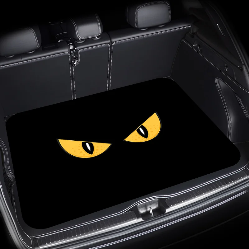 Evil Yellow Eyes Custom Cargo Liner Mat for Cars - Durable Trunk Mat Protector with Anti-Slip Texture