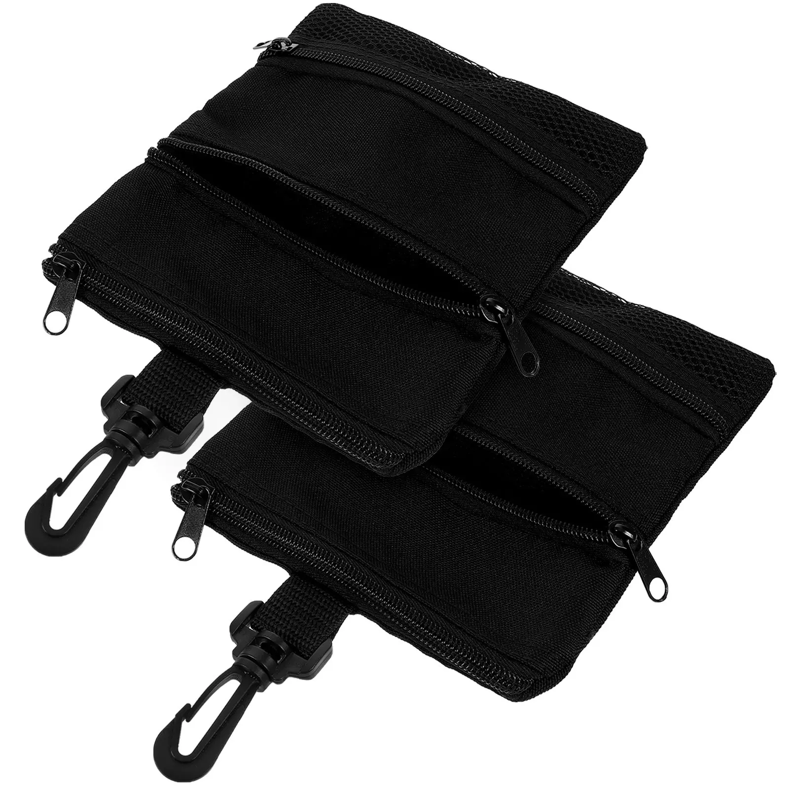 

2Pcs Ball Storage Bag Heavy Duty Reusable Golf Accessories Pouch with Interior Zipper Closure Portable Carry