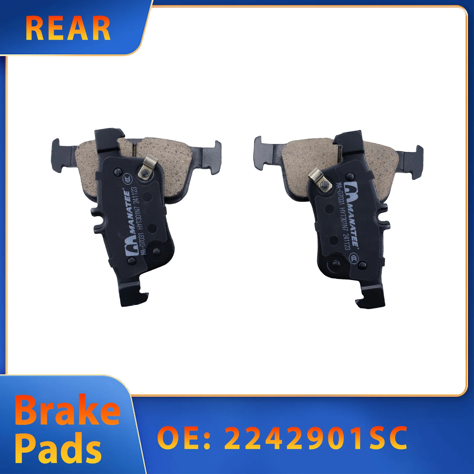 Pastilla de freno trasero para WEY BORGWARD HONDA INSPIRE CRIDER CIVIC ENVIX INTEGRA ACCORD HAVAL ACURA WULING CHANGAN 2242901SC