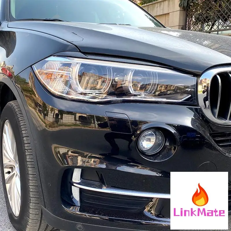 

Car Front Headlight Eyebrow Cover Car Front Headlight Eyebrow Cover Trim Lamp Brow Cover Trim For BMW Carbon Fiber Look