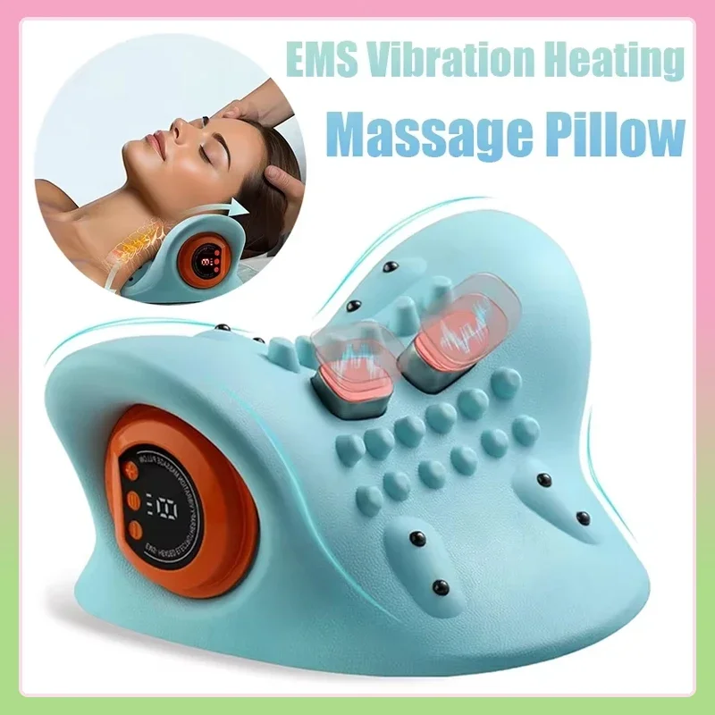 

Electric Cervical Massager Neck Stretcher Chiropractic Traction Head Acupoint Massage Pillow Shouder Body Massager