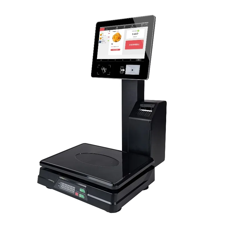 15kg 30kg Digital Cash Register Scale Weighing Scale Barcode Label Printing Scale With Printer for Supermarket