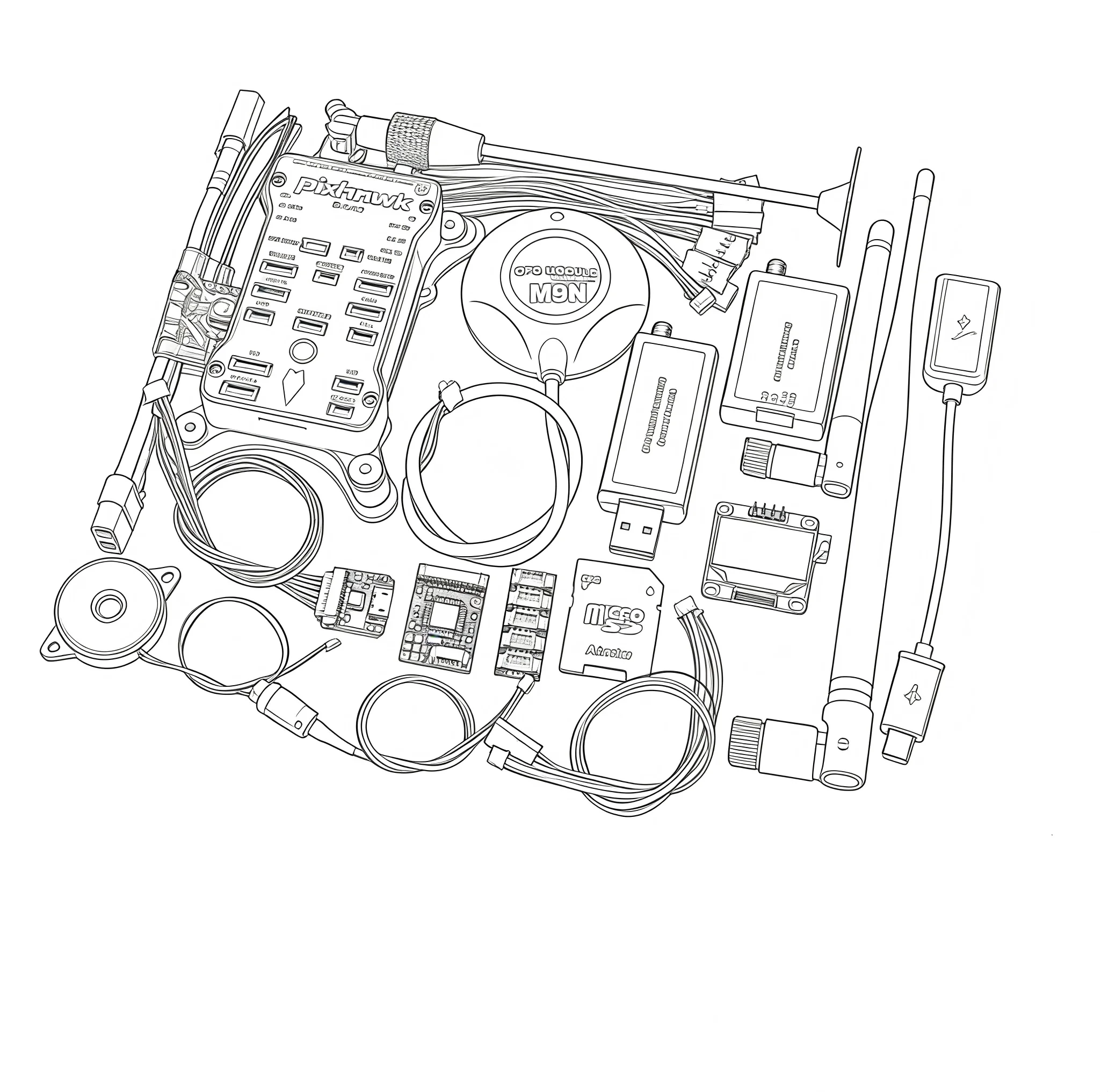 

Полетный контроллер PIXHAWK2.4.8 M9N GPS PIX 2.4.8 32 бит с автопилотом, выключателем безопасности, зуммером, PPM, I2C для радиоуправляемых квадрокоптеров Ardupilot