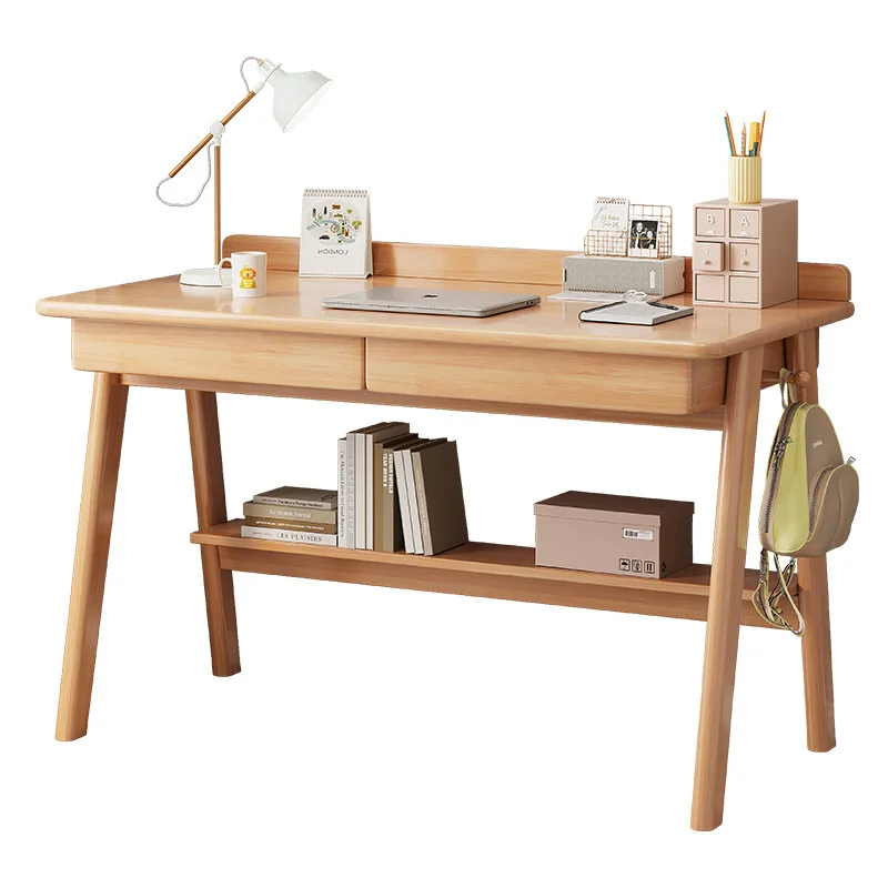 

All solid wood desk student home 2023 new desk adult small apartment