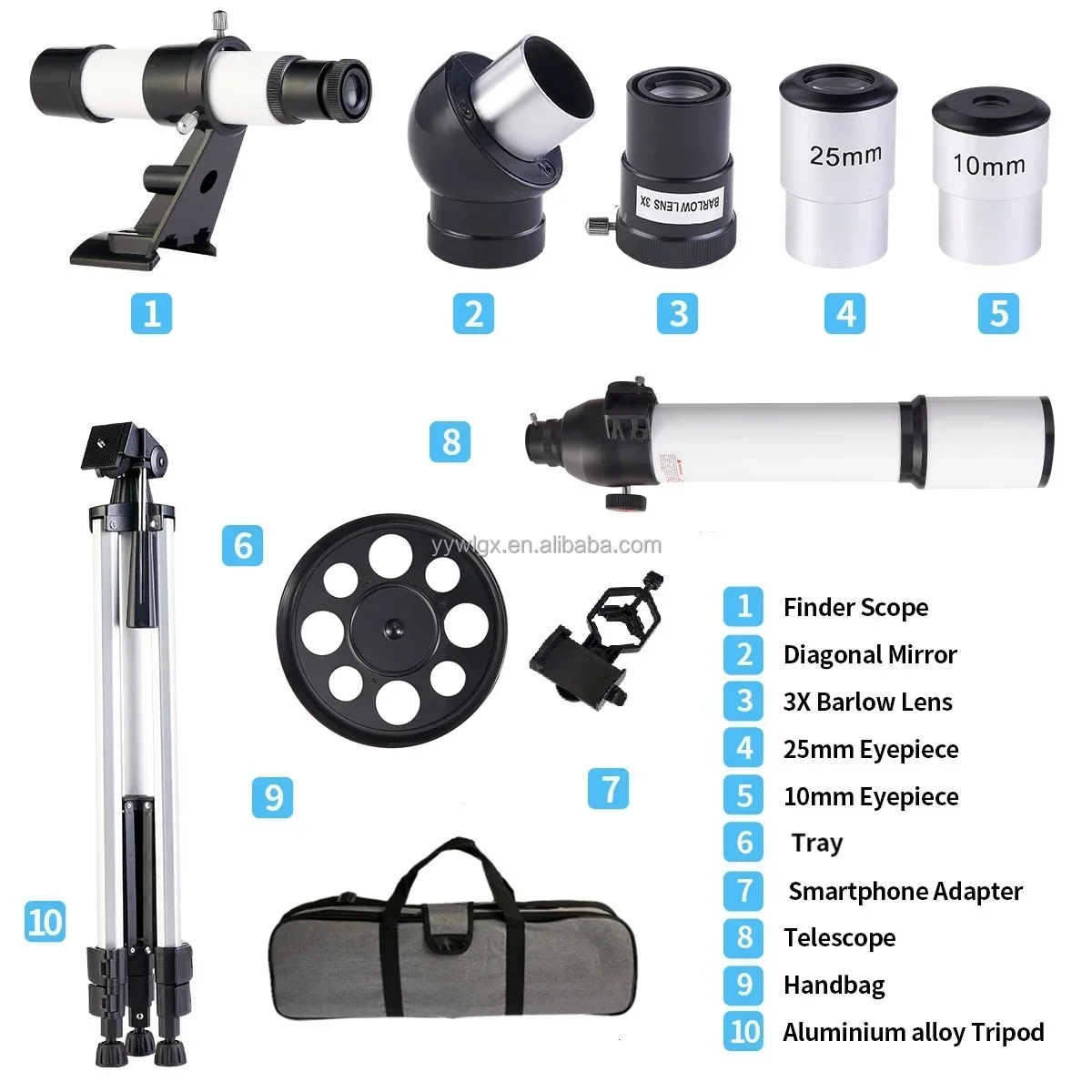 Telescope 70mm Aperture 500mm - Astronomical Portable Refracting Telescope Fully Multi-coated High Transmission Coatings