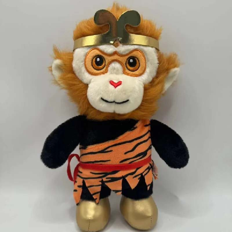 New Style  Kawaii Black Myth Goku Doll Game Accessories Goku Plush Toy Neck Band Spell Sky Monkey Cartoon Doll Gift