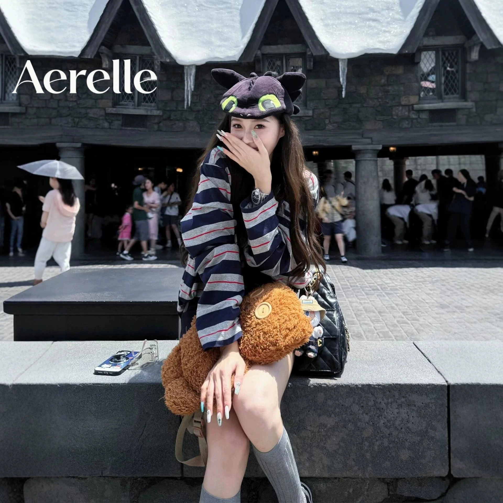 Autumn New Women Korean Style Striped Long Sleeve Tee, Loose Fit Lazy Relaxed Vibe Basic Casual Tops for Daily