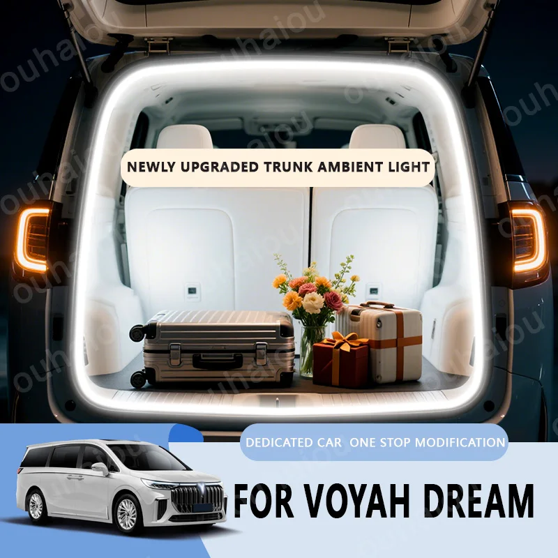 لVoyah حلم الجذع ضوء تعديل ضوء أضواء الغلاف الجوي الأبيض الدافئ الأبيض الخلفي الجذع LED ضوء بار #1