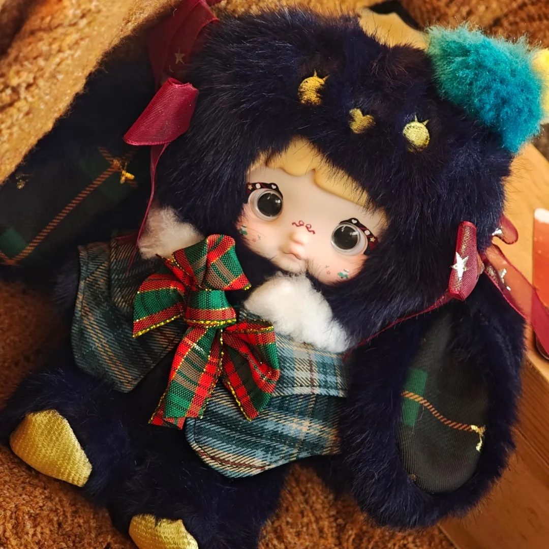 Nommi – boîte aveugle en peluche magique de réveillon de noël, pendentif de poupée lapin de noël, cadeau de noël pour filles