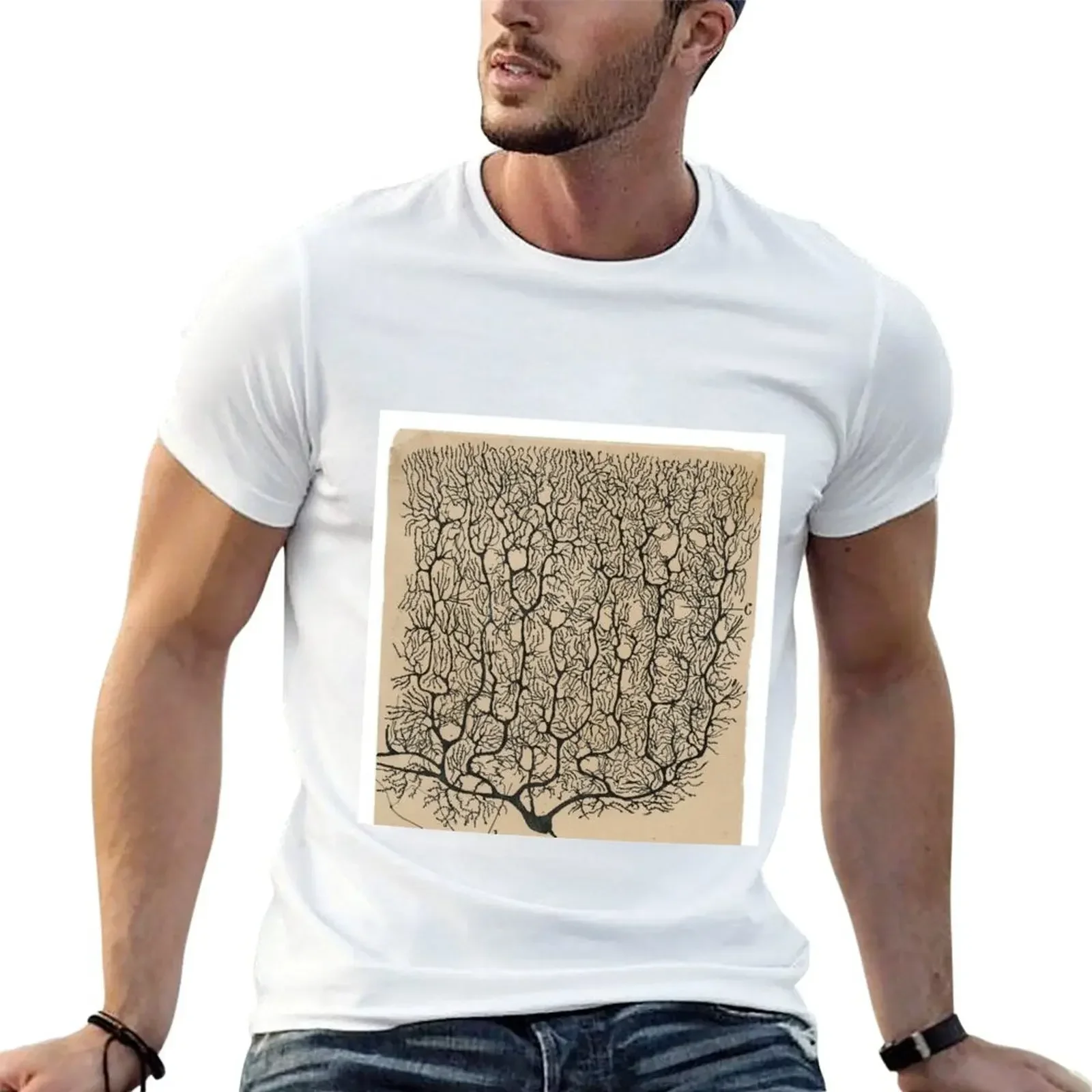 Cajal's neurons sketch T-Shirt plus size tops custom t shirt for a boy t shirts for men graphic