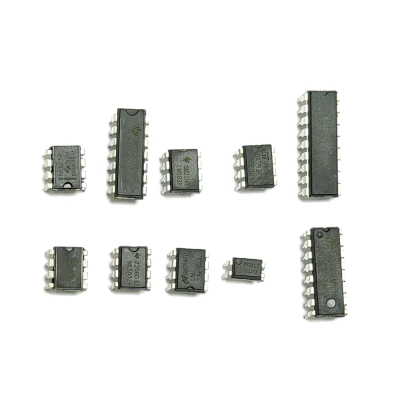 Keadic 85 pezzi 10 tipi di Kit di assortimento di Chip per circuiti integrati, Set di prese DIP IC per Timer di precisione singolo Opamp Pwm