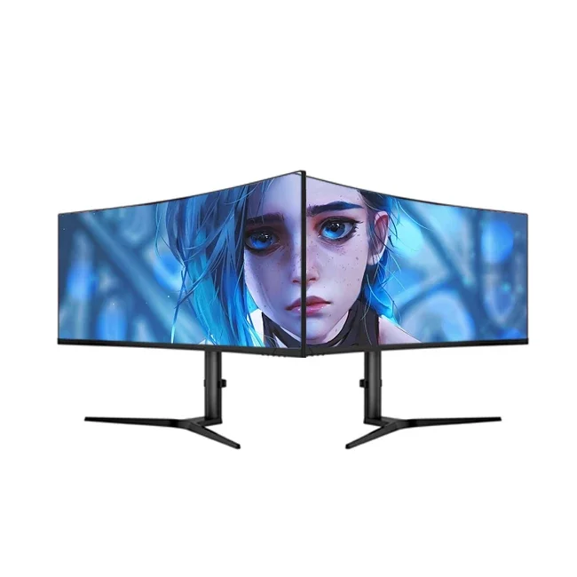 Écran LCD HD incurvé pour ordinateur de jeu, taux de rafraîchissement élevé, 49 pouces, 5K, 144Hz