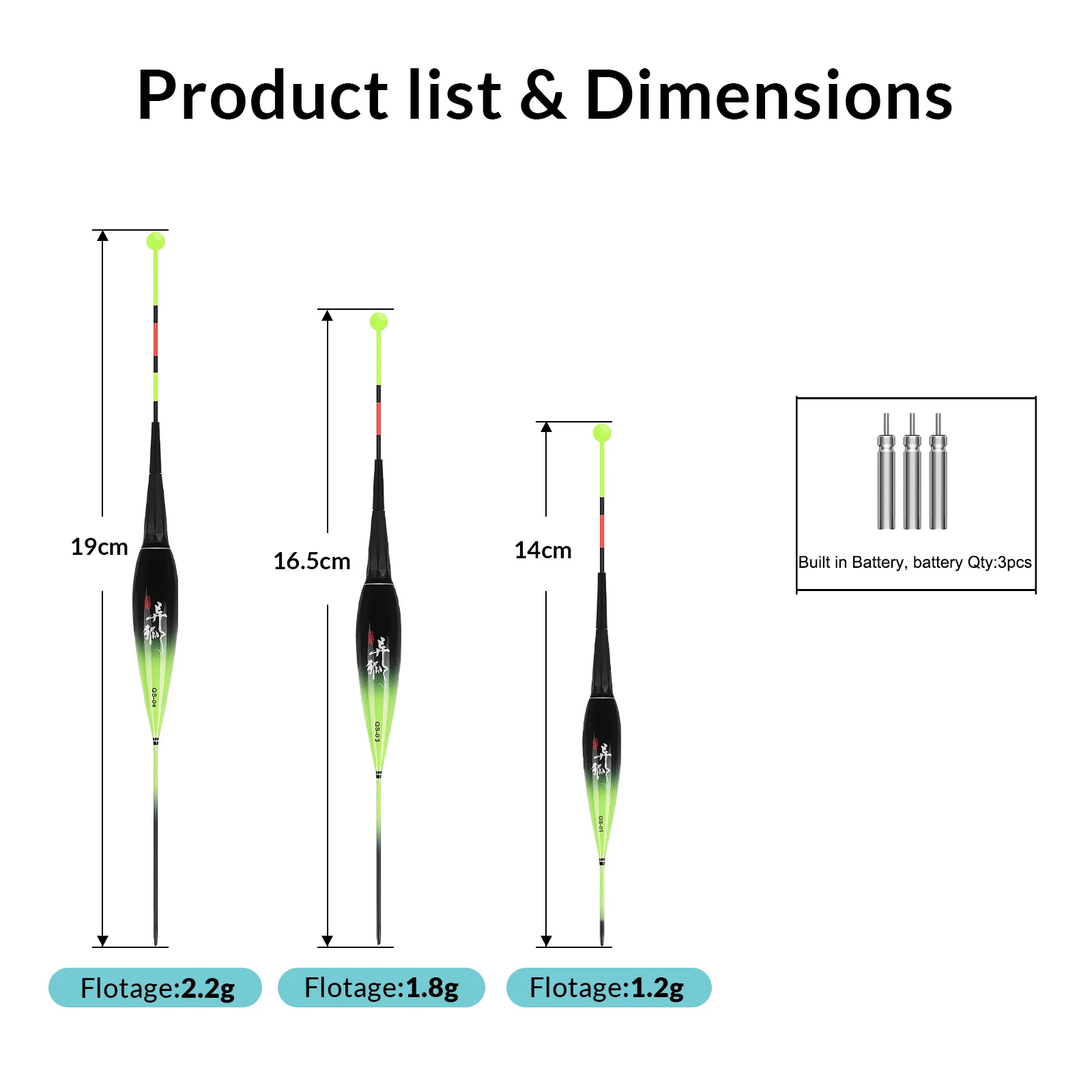 THKFISH 3pcs New Luminous Fishing Floats LED Electronic Night Fishing Bobbers Gravity Sensing Nano Color Change Bobber Buoys