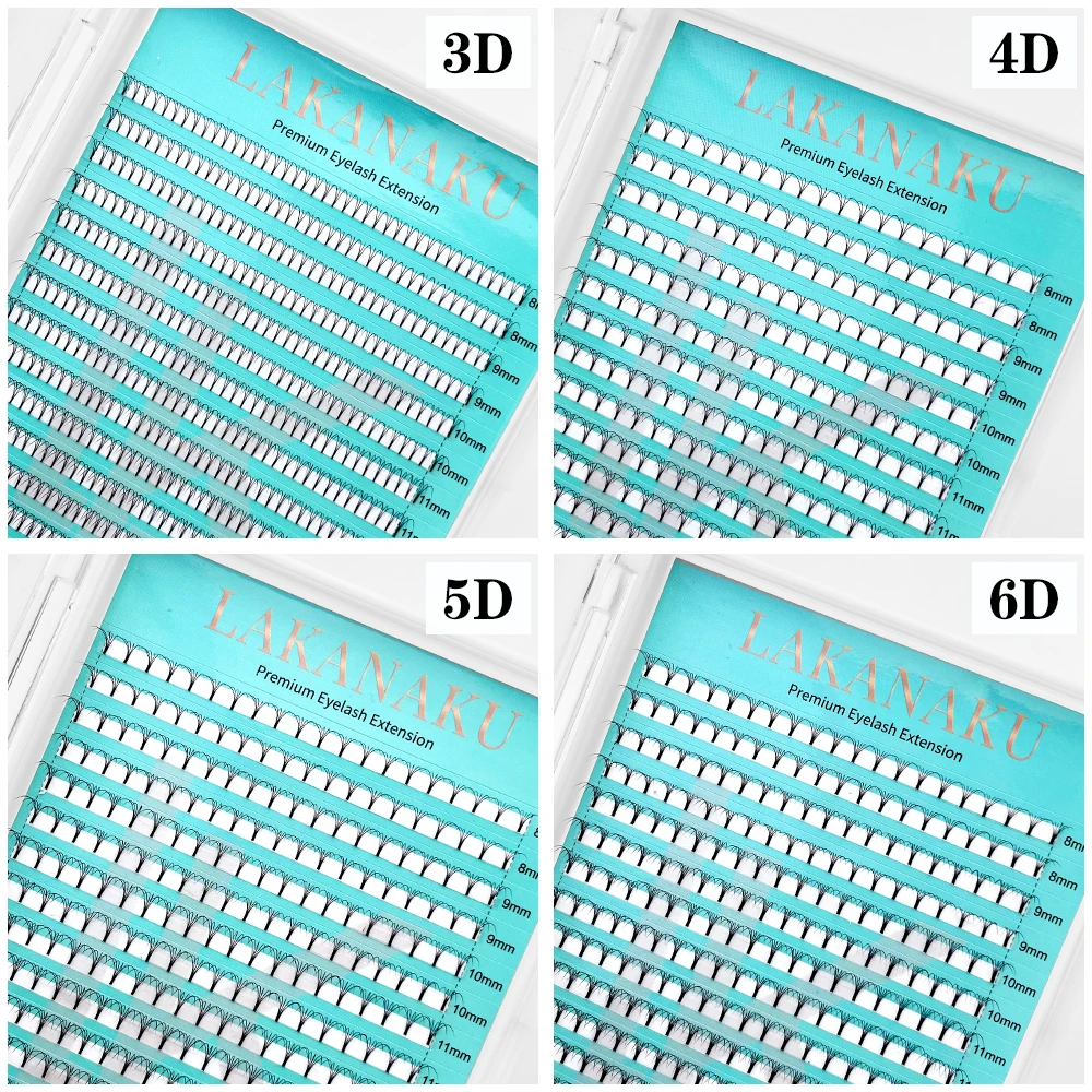 아보니 320팬즈 프리메이드 내로우 팬즈 3D/4D/5D/6D 숏 스템 러시안 팬즈 플러스 트레이 속눈썹 볼륨 팬