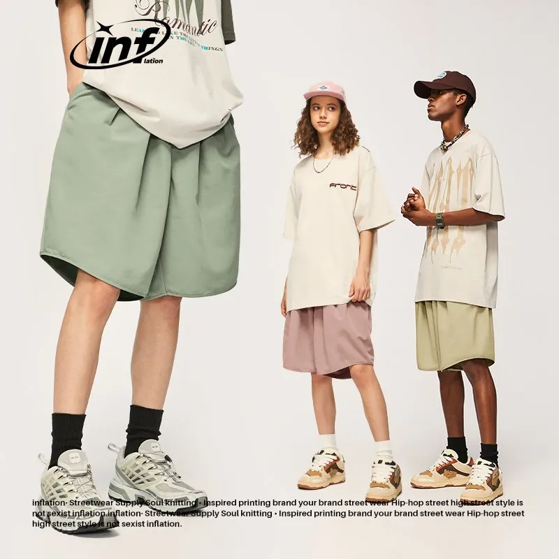 Alt Basics Harajuku Drawstring Waist Lounge Shorts Men Track Shorts Plus Size Breathable Tencel Shorts Unisex