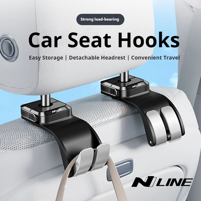 Car Interior Hanging Storage Hook Clips Organizer For Hyundai N Line i20 i30 Sonata Tucson Azera N Auto Interior Accessories
