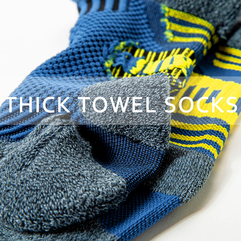 3 คู่ Professional กีฬาถุงเท้าผู้ชายผู้หญิงวิ่งมาราธอนถุงเท้าสําหรับ Man ฟิตเนสถุงเท้าสั้นถุงเท้าผ้าขนหนูหนากลางแจ้ง