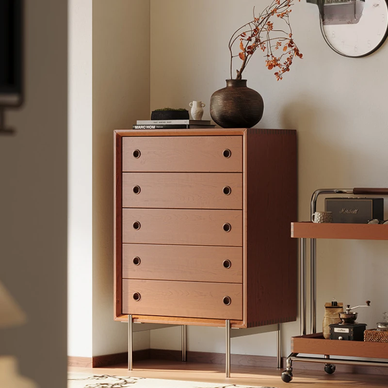

Solid wood cabinet, Nordic storage drawer, large capacity log furniture