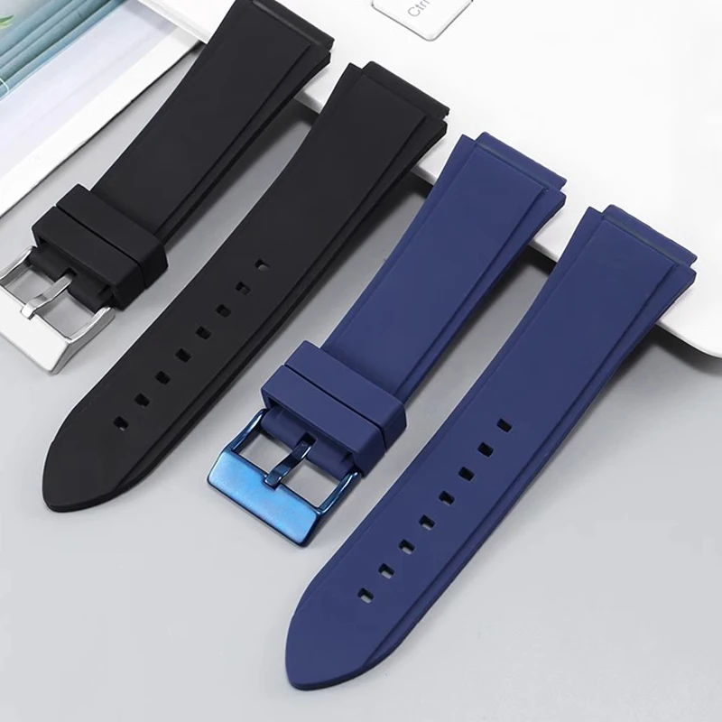 

Silicone strap For Guess W0247G3/W0248G5/W0040G6 /W0040G7 /W0040G9/ W0407G2 Blue black Rubber watchband sport bracelet 22mm