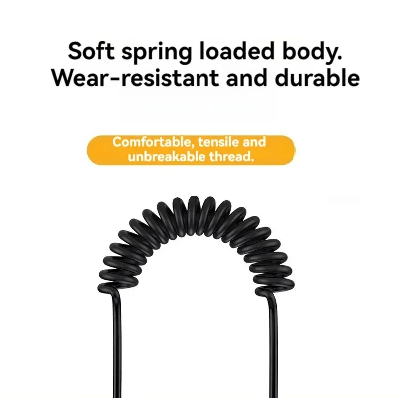 1 متر المحمولة 8K UHD ملفوف كابل صغير/مايكرو HDMI متوافق تمتد الربيع الحبل للكمبيوتر المحمول كاميرا لوحية شاشة كاميرا DV HDTV #4