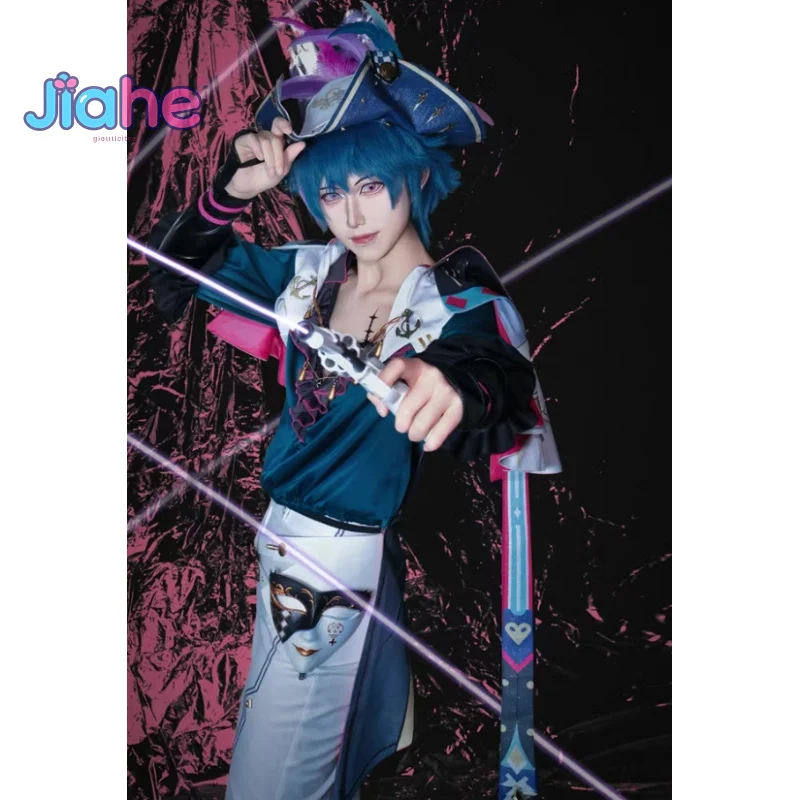 ゲーム嵐の波ブラントコスプレ衣装ハロウィンパーティー帽子マントかつら小道具セット男性女性新しいハンサムブラント制服 XS-XXXL