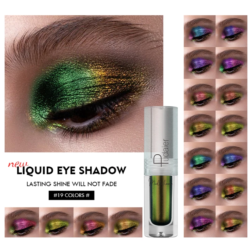 Liquid Duochrome Eyeshadow Stick Metallic Chameleon Green Eye Pigment Gel LongLasting Glitter Shimmer Sparkling Shiny Eye Makeup