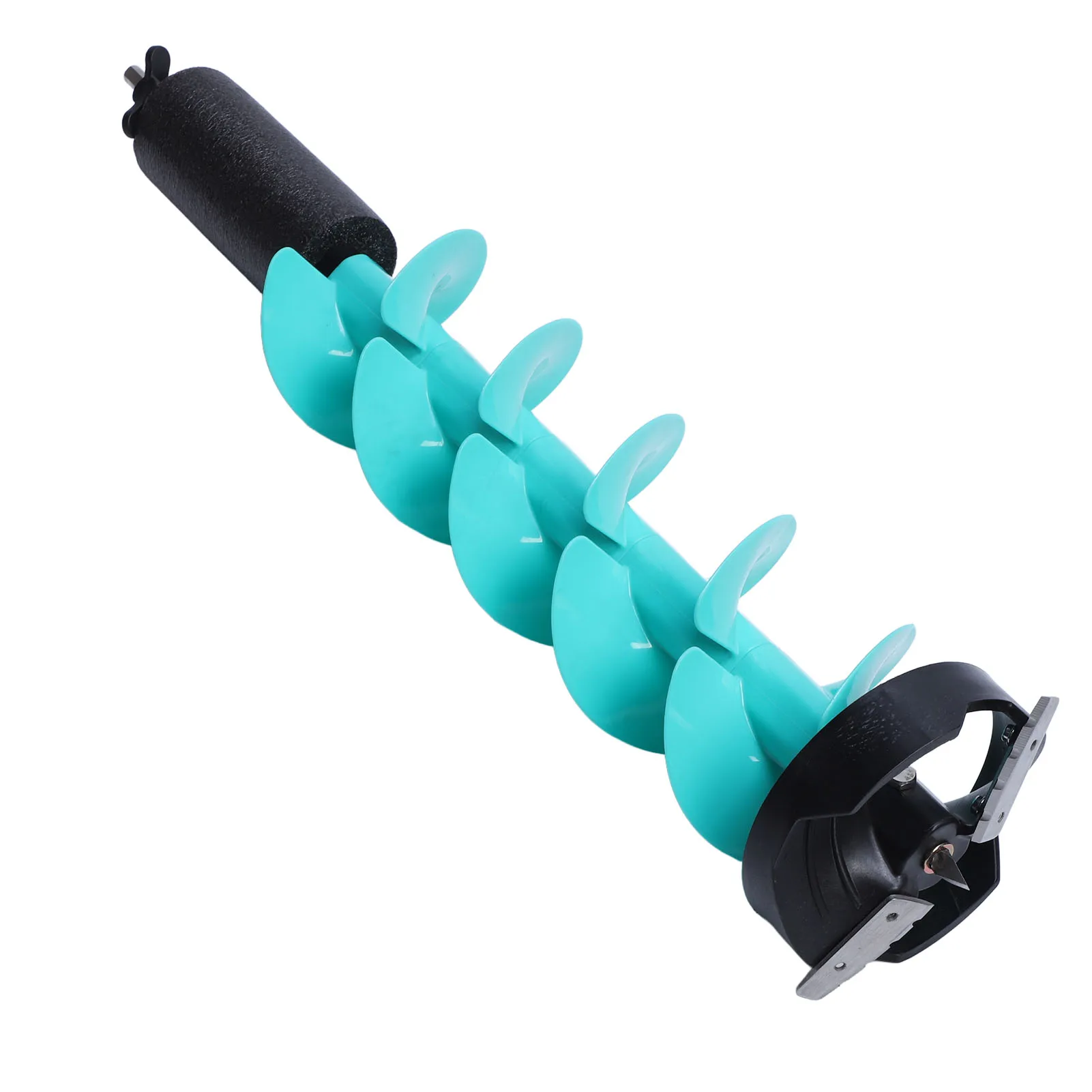 Ice Fishing Auger Electric Drill Nylon Floating Auger with 2 Blades and Locating Device 6 Inch Rotating Diameter