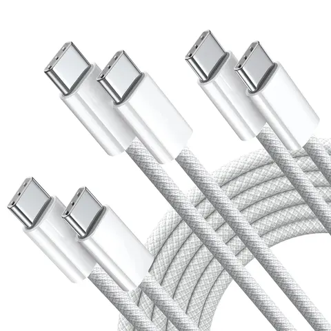 2023 PD 60W USB C-to-C 고속 충전 데이터 브레이드 케이블(iPhone 15 Pro Plus Pro MAX iPad 듀얼-C 코드, Samsung S22 23 충전용)