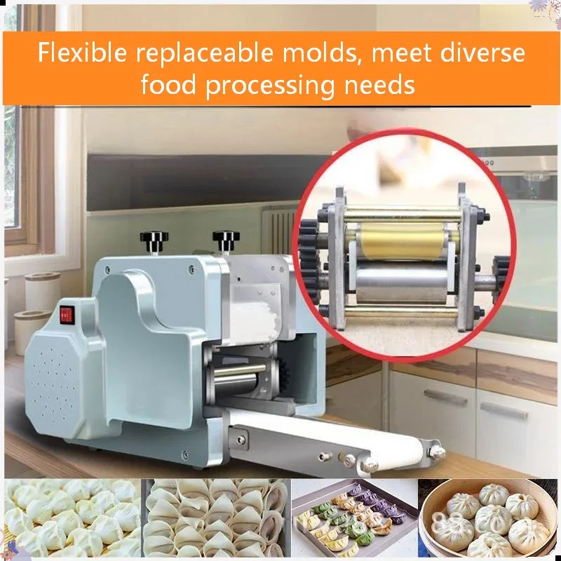

Automatic Home Tabletop High Capacity Motorized Dumpling Wrapper Making Machine For Papad Momo Empanada Samosa Gyoza Wonton